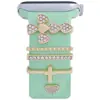 Correa Universal de Silicona para Apple Watch con Anillo Decorativo Cruzado para Apple Watch