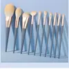 10 Brochas de Maquillaje Blue Bridge Set Brocha para Polvo Suelto Brocha para Sombras de Ojos Brocha para Base de Maquillaje Pelo Súper Suave Fuente de Pelo Fabricante de Yiwu Stock Listo