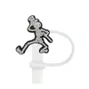 Tapa de Silicona con Forma de Oso de Dibujos Animados para Popote 8/10mm Tapa para Popote Decoración a Prueba de Polvo Anti-Derrames Tapón para Popote Venta al por Mayor