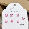 Acessórios de Arte para Unhas de Resina Desenho Animado Kitty Ursinho Morango Acessórios para Unhas DIY Brincos Capa de Celular Acessórios de Unha Vestíveis