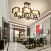Nuevo Lámpara de Techo China Lámpara de Sala de Estar Simple Moderna Hogar Dormitorio Iluminación de Celebridad de Internet Sala de Té Zen Lámparas de Restaurante Atmosféricas