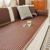 2026 Novo Sofá Simples de Rattan PE Almofada de Assento Verão Leve Luxo High-End Peça Única Antiderrapante Tapete de Rattan Almofada de Assento Atacado