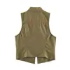 2026 Verano Nuevo Producto Ropa Femenina Transfronteriza Europea y Americana Conjunto de Chaleco con Cremallera y Botones + Shorts W025 12545