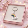 Colar Arco-Íris para Casal Melhores Amigos Estilo Coreano Pequenas Letras Frescas BESTFRIENDS Nuvens Corrente para Clavícula Mais Vendido