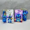 Comercio Exterior Stitch Set de Tarjetas con Cordón de Silicona Muñeco Stitch Orejas Largas Bebé Azul Estrella Set de Tarjetas de Autobús Lote