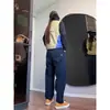 Pantalones cargo de trabajo con logo triangular estilo high street americano para hombres y mujeres, pantalones casuales rectos holgados versátiles de moda para primavera y otoño