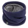 Bufanda de punto de invierno para hombre bufanda cálida para exteriores a prueba de frío para montar forrada de forro polar para mujer nuevo cuello color liso todo a juego