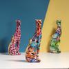 Adornos de resina de leopardo con transferencia de agua, coloridos y transfronterizos, para decoración de ventanas, escritorios, hogar, regalo, pequeños adornos.
