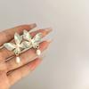 Fada! Borboleta gota óleo pérola brincos nicho retro luz luxo tinta estilo prata brincos de agulha para as mulheres Venda por atacado