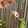 Pingente de veado de feltro de Natal transfronteiriço, guirlanda de árvore de Natal, decoração de lareira para casa, chaveiro, pingente de rena para bolsa