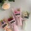 Dia das Mães Dia dos Namorados Flor de Sabão Buquê de 3 Rosas Buquê de Sabão Cravo com Caixa de Presente Presente