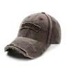 Gorra de Béisbol de Mezclilla Bordada con Letra Vintage Desgastada Unisex Primavera Verano Casual Sombrero para el Sol Tendencia Coreana