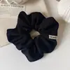 Goma para el pelo tipo scrunchie de estilo coreano, a cuadros simples y de color liso, elegante y versátil para mujeres, adecuada para coletas bajas y peinados de moño, accesorio para el cabello para mujer