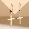 Pendientes de Cruz Estilo Europeo y Americano, Pendientes Brillantes, Pendientes Unisex Simples y de Moda, Venta al por Mayor de Gran Venta Transfronteriza Temu