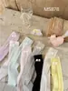 Fábrica de Calcetines Laibo Ms878 Calcetines de Verano Ultra Delgados para Niñas Calcetines Apilados Estilo Coreano Calcetines de Malla Transpirables Calcetines Largos para Bebé Calcetines de Princesa