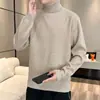 Suéter de Cuello Alto para Hombre Otoño e Invierno Nuevo Suéter Tejido Business Casual Capa Base Ropa Interior Top Line Suéter Suéter para Hombre