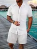 Verão 2024 Amazon AliExpress Europeu e americano Cross-border masculino polo casual solto manga curta shorts terno esportivo