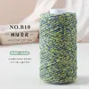 Hilo de Algodón Hueco Teñido Degradado con Lentejuelas e Hilos Plateados para Tejer DIY, Hilo de Hilo de Mariposa Plateado de 2 mm para Bolsos y Sombreros