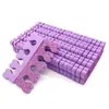 Dispositivo separador de dedos em EVA de esponja macia de alta densidade peça de unha correspondente tira de atrito para mãos e pés separador de quatro furos de uso duplo roxo