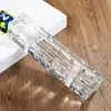 Ladrillos de Vidrio de Cristal Ultra Blancos Muro Divisorio Ladrillos Muro Paisajístico de Ingeniería Cuadrados de Colores Sólidos Escarchados Translúcidos