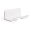 Estante de almacenamiento de secador de pelo de diseño minimalista blanco para el hogar, baño, variedad, forma de L doble, estante de almacenamiento de secador de pelo