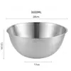 Tazón Salah de Acero Inoxidable Engrosado Estilo Japonés Tazón para Cocinar Tazón con Escala para Hogar Tazón para Mezclar y Tazón Tazón para Batir Huevos Tazón para Hornear
