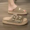 Sapatos femininos exclusivos de sola grossa para cross-border, material EVA, novo estilo de verão, chinelos para atividades ao ar livre, antiderrapantes, versáteis, disponíveis na SHEIN e TEMU