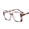 Gafas planas cuadradas con montura TR90 anti-luz azul, mismo estilo que las famosas de Internet, montura para gafas de miopía a juego retro para mujer