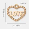 Versión Coreana Accesorios DIY Serie Corazón de Durazno Colgante Aleación Chapado Joyería Collar Pulsera Colgante Individual Colgante Pequeño