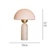 Lámpara de mesa para dormitorio, diseño nórdico simple y moderno, lámpara de noche decorativa de mármol de alta gama para hotel y casa de huéspedes