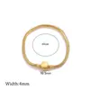 Pulsera con anillo liso de acero inoxidable de lujo ligero, joyería de moda minimalista de nicho de acero de titanio personalizada al por mayor