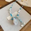 Collar Redondo de Concha Estilo Isla Romántico, Lujo Ligero y Sensación de Alta Gama, Cadena para Clavícula, Accesorio Versátil de Nicho para Vacaciones en la Costa para Mujeres