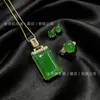 Pingente de Calcedônia Verde Gelo de Alta Qualidade para Paz e Segurança, Colar Redondo Luxuoso, Ornamento Exquisito, Presente Popular para Transmissões ao Vivo