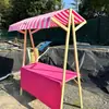 Estante de Exhibición para Puesto de Mercado al Aire Libre Caja Soporte de Venta Plegable de Madera Promocional Puesto Móvil para Mercado Nocturno Carrito Móvil