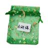 Bolsa de Regalo de Organza con Cordón Estampada en Oro 7*9, Bolsa Pequeña para Empaque de Joyería, Bolsa de Malla de Alta Gama con Cordón