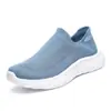 Sapatos Masculinos de Verão, Sapatos Slip-on de Malha Preta para Primavera e Outono, Cabedal de Malha Flyknit, Tênis Esportivos para Corrida, Solado Macio Casual, Sapatos Versáteis da Moda