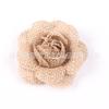 Flor de cáñamo de venta caliente fiesta de Navidad zapatos de fiesta de boda sombrero de flores flor ecológica DIY flor de rosa de cáñamo