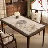 Novo Jogo Americano de Couro Estilo Chinês para Mesa de Jantar, Impermeável, à Prova de Óleo, Resistente ao Calor, Antiderrapante, Lavável, Isolante Térmico, Capa Protetora para Mesa de Centro
