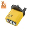 Carregador AC Multi-Porta Galvanizado Adaptador de Energia 5V2A Carregamento Rápido QC3.0+PD20W Carregador de Telefone