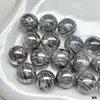 Dingyi 16 mm Núcleo de Nogal Luna Fría Óptica Resina Electrochapada Cuentas con Agujero Pasante Sueltas Pulsera DIY Accesorios para Joyería