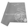 Tapete de mesa occidental de silicona rectangular con diseño de rosas de 45 x 30 x 0,09 cm, aislamiento térmico, resistente al agua y a altas temperaturas.