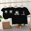 PRÍNCIPE PRINCESA versión familiar Impresión de letras de corona una familia de cuatro camiseta para padres e hijos Comercio exterior europeo y americano