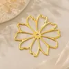 Peças florais de Hanfu douradas, acessórios de cabelo estilo antigo, grampos de cabelo de noiva, pingentes DIY, adornos de cabeça de lótus de ferro, estoque do fabricante disponível para atacado
