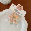 Dulce Bolsita de Clips para el Cabello de Niños Coreanos de Colores con Brillo, Forma de Corazón Estrella de Cinco Puntas, Pasador para el Cabello de Niñas Accesorio para el Cabello
