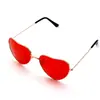Gafas de Sol de Moda con Forma de Corazón Gafas de Sol Retro Amor Océano Gafas de Fiesta Gafas de Sol Metálicas con Corazón