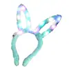 Orejas de Conejo de Peluche Brillantes de 14 Luces Diadema Linda Juguete Emprendedor Parpadeante para Mercado Nocturno Infantil Regalo para Puesto Callejero