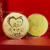 Shuibei Mesmo Estilo Moeda de Ouro 50mg Ouro Puro 999 Riqueza Instantânea Moeda de Ouro Comemorativa Presente de Aniversário Atacado