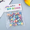 Embalagem com Fecho Argila Macia Fruta Pulseira DIY Contas Soltas Fio para Montar Pulseira Acessórios de Joias Contas Fruta de Argila Macia