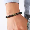Estilo Nuevo Europeo y Americano Personalizado Moda Tendencia Versátil para Hombre Pulsera de Joyería Artesanal con Cuentas de Madera Negras Retro