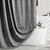 Cortinas de Chuveiro Impermeáveis com Recortes Estilo Boêmio Selecionadas Cuidadosamente, Cortinas de Chuveiro Espessas de Cor Sólida para Banheiro de Hotel, Atacado de Fabricantes